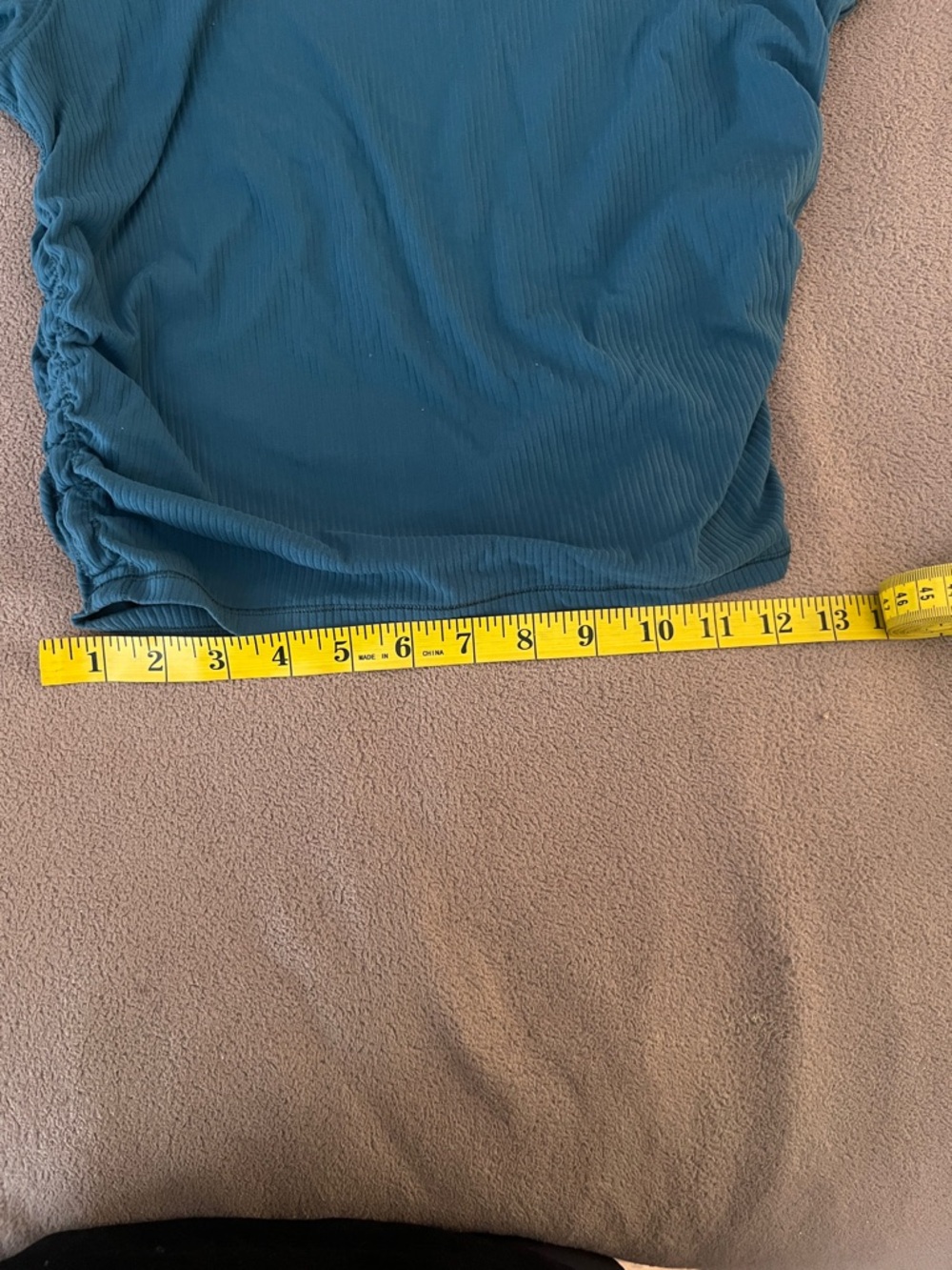 lululemon athletica Deep Teal Ribbed Long Sleeve Crop Top - Picture 6 of 7